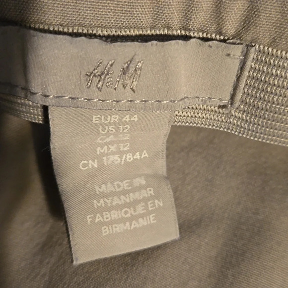 H&M light Tan Straight Leg Pants Women U.S. Size 12 EUR size 44 - Picture 7 of 14